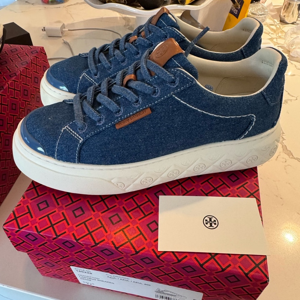 Tory Burch Denim Sneakers
